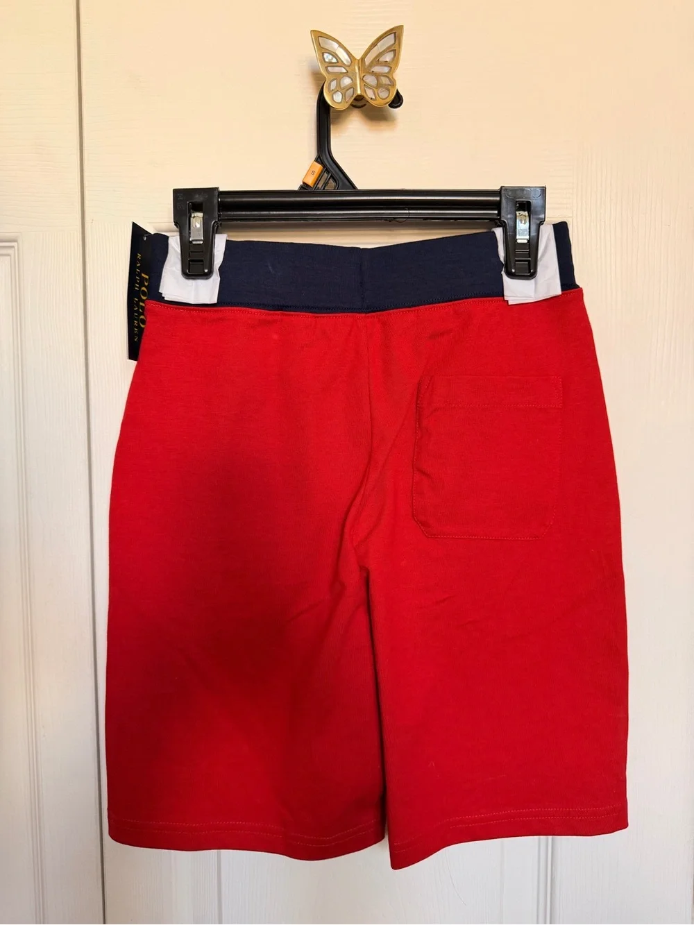 Polo by Ralph Lauren Red Boys Cotton Drawstring Shorts